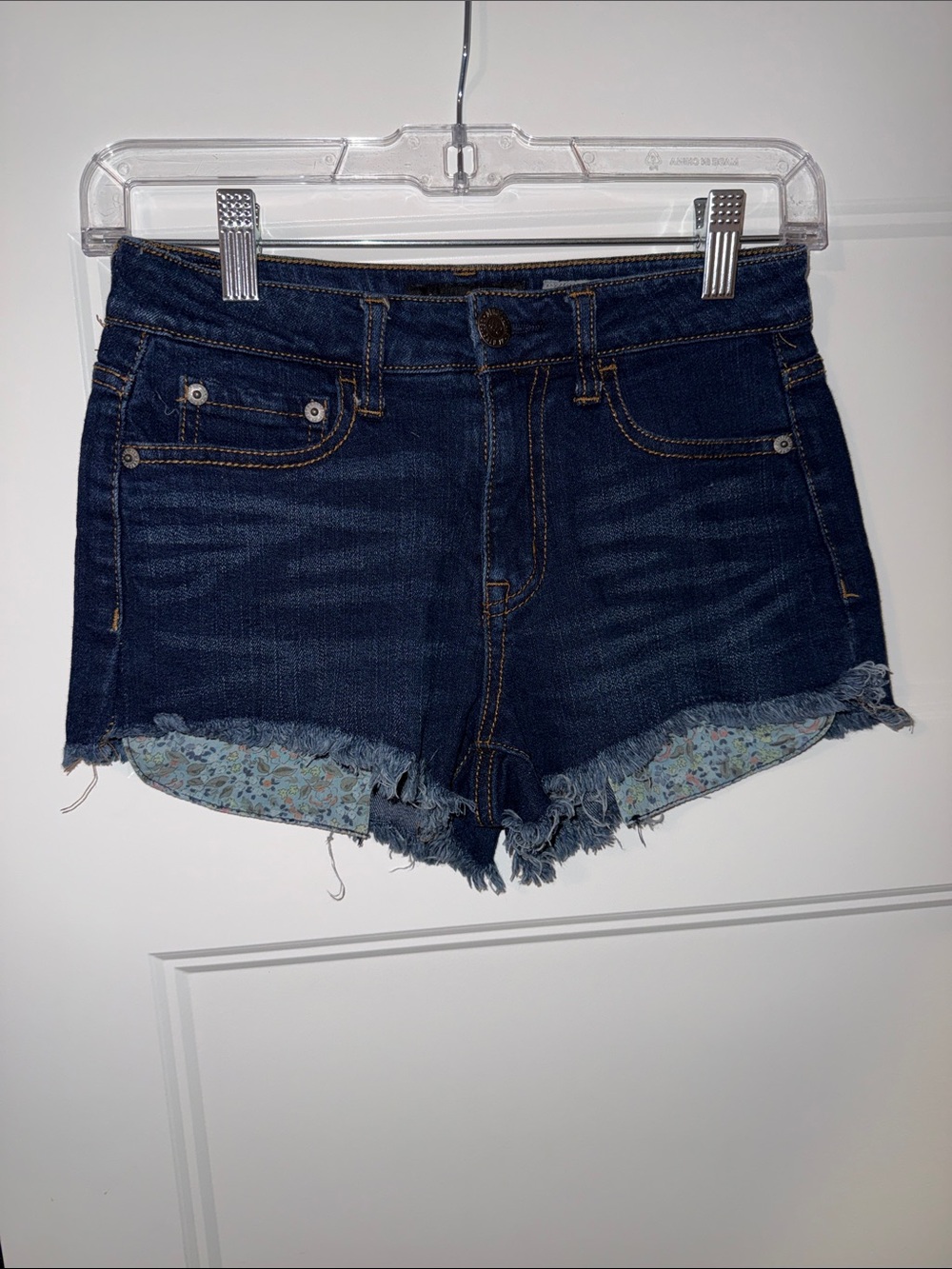 Aeropostale Dark Wash High Waisted Shorty 0